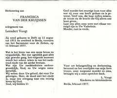 Francisca van der Kruijssen- Leendert de Voogt
